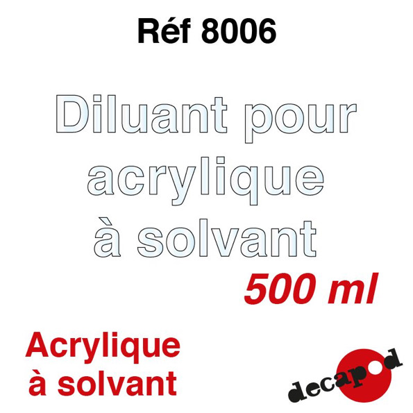 Diluant pour acrylique à solvant (500 ml) – DECAPOD 8006 – Image 2
